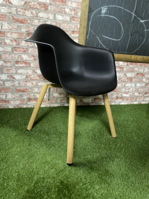 Gartenstuhl schwarz Kunststoff, Outdoor Stuhl schwarz