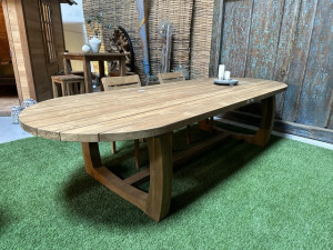 Esstisch Teak, Gartentisch Massivholz, Tisch Holz, Breite 320 cm