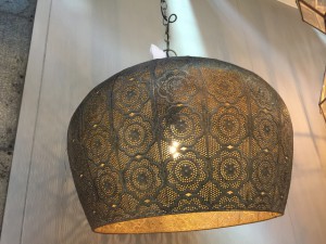 Pendelleuchte Orient gold-braun, Hängeleuchte Oriental, orientalische Lampe, Durchmesser 51 cm