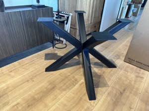Tischgestell schwarz Metall Industriedesign, Metall Tischgestell für Esstisch Industrie Metall, Breite110 cm