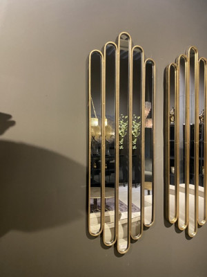 Spiegel Gold,  Deko-Spiegel, Wandspiegel Gold, Breite 51 cm