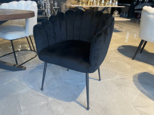 Stuhl schwarz, Stuhl gepolstert schwarz