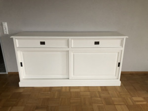 Sideboard weiß Landhaus, Anrichte weiß Landhausstil,  Breite 186 cm