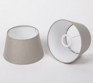 Lampenschirm für Tischleuchte, Form rund, Farbe Leinen, Durchmesser 20 cm