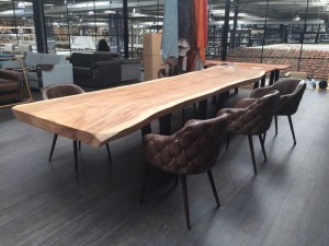 Esstisch Unikat, Tisch Industriedesign, Tisch Massivholz Landhaus, Länge 400 cm