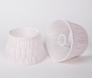 Lampenschirm für Tischleuchte, Form rund, Farbe Rosa, Durchmesser 20 cm