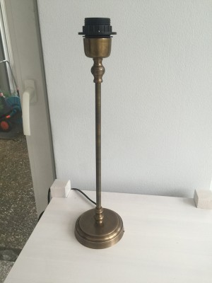 Lampenfuß rund antik-gold, Tischleuchte, Lampenfuß gold-antik , Höhe 40 cm