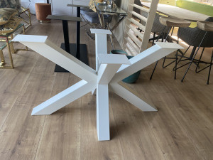 Tischgestell weiß  Metall Industriedesign, Metalltischgestell weiß Industriedesign, Breite 135 cm