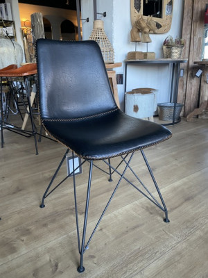 Stuhl schwarz, Stuhl Metall-Gestell schwarz