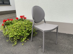 Stuhl taupe stapelbar, Stuhl Kunststoff taupe