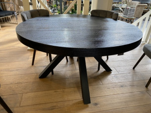 Tisch rund schwarz, runder Esstisch schwarz, Tisch schwarz, Durchmesser 140 cm