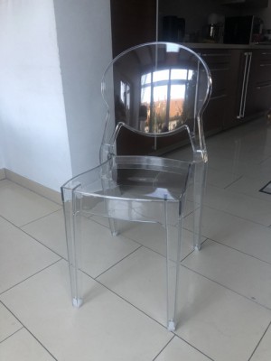 Stuhl transparent, Kunststoff Suhl transparent