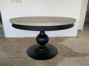 Tisch rund schwarz, Esstisch rund Metall Holz
