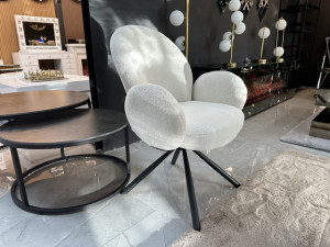 Stuhl weiß, drehbarer Stuhl weiß gepolstert