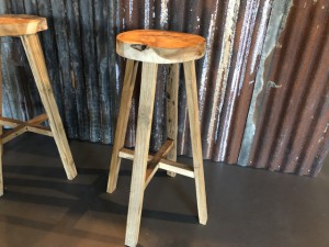 Barhocker Massivholz, Holz Barhocker, Sitzhöhe 75 cm