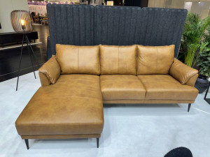 Sofa cognac 3-Sitzer, Ecksofa cognac, Breite 233 cm