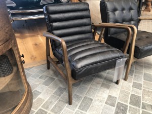 Sessel schwarz, Leder Sessel, Sessel Holzgestell