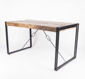 Esstisch aus Akazienholz im Industriedesign, 200 cm