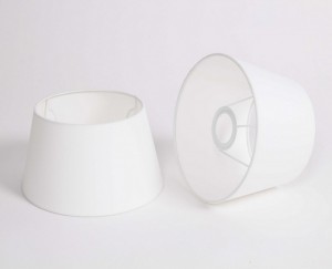 Lampenschirm für Tischleuchte, Form rund, Farbe Weiß, Durchmesser 20 cm