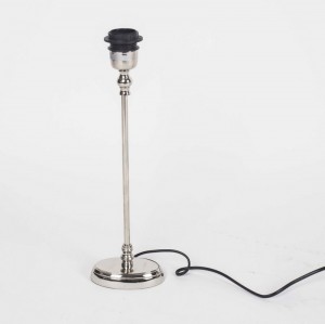 Ovaler Lampenfuß für eine Tischleuchte, verchromt, Höhe 40 cm