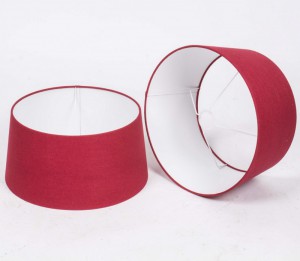Lampenschirm rot rund für Tischleuchte oder Stehleuchte, Durchmesser 35 cm