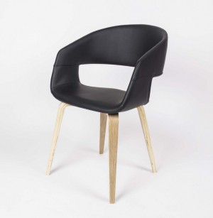 Stuhl gepolstert mit einem Gestell aus Massivholz, Stuhl Farbe schwarz