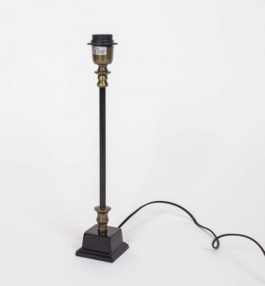 Lampenfuß für eine Tischleuchte, Schwarz-Antikgold, Höhe 43 cm