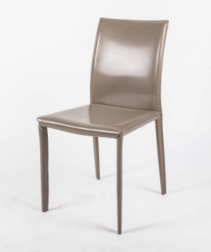 Stuhl aus Lederfaserstoff / recyceltes Leder
