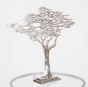 Dekobaum, Baum aus Aluminium als Dekoration, Höhe 59 cm