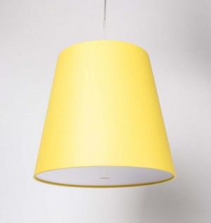 Pendelleuchte, Lampenschirm gelb, moderne Pendellampe in sechs verschiedenen Farben, Ø 33 cm