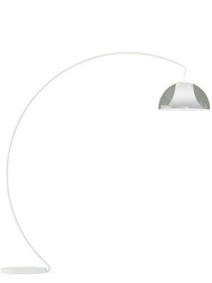 Design - Bogenleuchte mit einem Lampenschirm,  Stehlampe, Lampenschirm Ø 52 cm