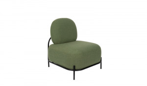 Stuhl grün Metallgestell schwarz, gepolstert, Sitzhöhe 42 cm