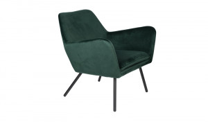 Sessel grün Metallgestell schwarz mit Armlehne, Sitzhöhe 42 cm