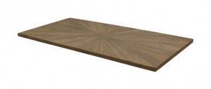Tischplatte Eiche furniert, Tischplatte braun 220 cm