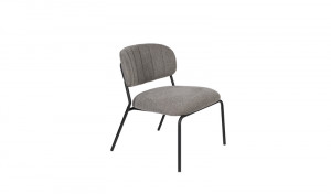 Stuhl grau Metallgestell schwarz, Sitzhöhe 42,5 cm