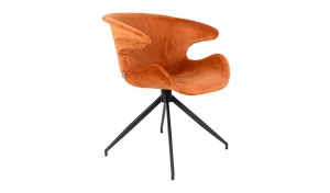Konferenzstuhl orange, Stuhl orange mit Armlehne, Bürostuhl orange