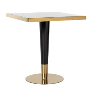Bistrotisch Gold-weiß, Esstisch Gold, Tisch  Gold-weiß, Bistrotisch Marmoroptik weiß,  Breite 70 cm