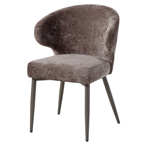 Stuhl grau, Stuhl mit Armlehne Farbe grau-braun