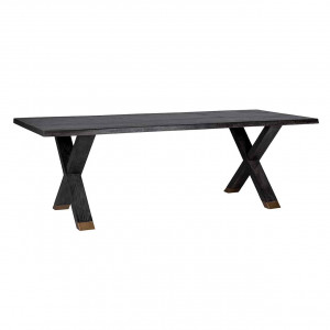 Esstisch schwarz Landhaus, Tisch schwarz Eiche, Breite 240 cm