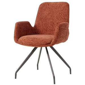 Stuhl Terrakotta, Stuhl mit Armlehne Rost-Farbe