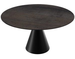 Esstisch rund Keramik-Tischplatte rund, runder Tisch Keramik Tischplatte,  Tisch braun rund,  Durchmesser 150 cm