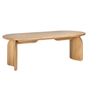Esstisch Natureiche, Tisch Eiche massiv, Esstisch oval Eiche,  Breite 235 cm