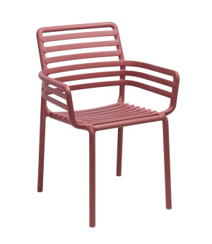 Gartenstuhl rot, Gartenstuhl Kunststoff rot, Stuhl mit Armlehne rot, Gartenstuhl mit Armlehne rot