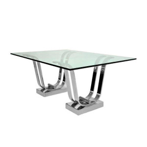 Glastisch verchromt, Esstisch Silber Glas Tischplatte, Breite 220 cm