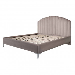 Bett gepolstert, Schlafbett Farbe Khaki,  Breite 180 cm