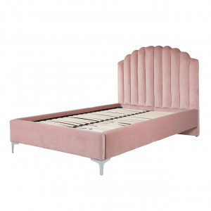 Bett gepolstert, Schlafbett rosa, Bett rosa, Breite 120 cm