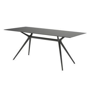 Tisch anthrazit, Esstisch anthrazit Metall Gestell, Tisch rechteckig,  Breite 180 cm