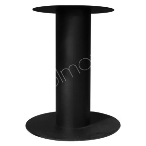 Tischbein rund schwarz, Tischgestell Metall rund schwarz, Durchmesser 60 cm
