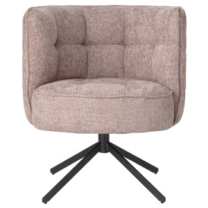 Stuhl pink-taupe, drehbarer Stuhl rund gepolstert 