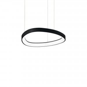 LED Pendelleuchte schwarz, LED Hängelampe schwarz, Durchmesser 43 cm
